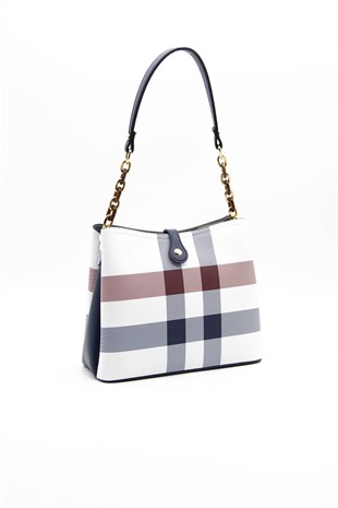 Silver & Polo Beyaz - Laci SP974 Kadın Omuz Çantası