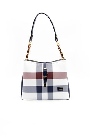 Silver & Polo Beyaz - Laci SP974 Kadın Omuz Çantası