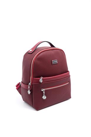 Silver & Polo Bordo - Bordo SP1061 Kadın Sırt Çantası