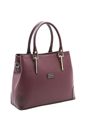 Silver & Polo Bordo - Bordo SP667 Kadın El Çantası