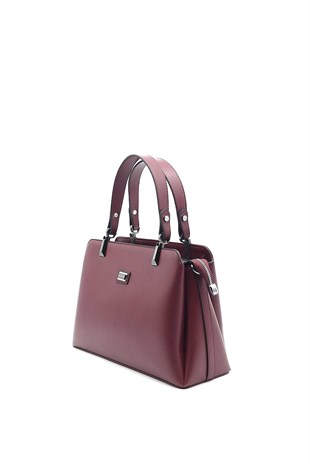 Silver & Polo Bordo - Bordo SP972 Kadın El Çantası