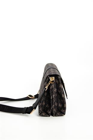 Silver & Polo Füme - Siyah SP1009 Kadın Çapraz Çanta