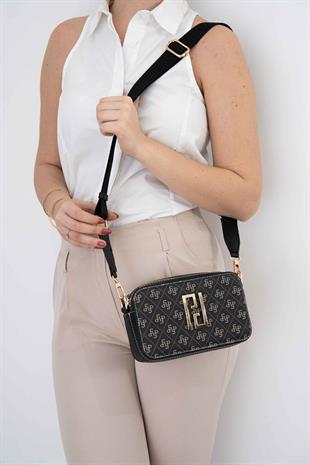 Silver & Polo Füme - Siyah SP1078 Kadın Çapraz Çanta