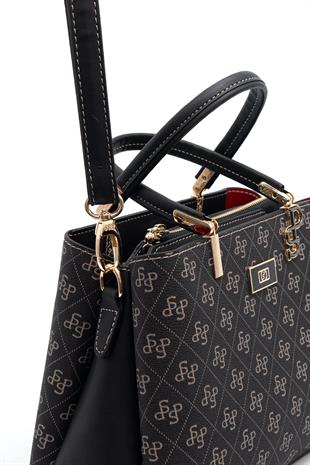 Silver & Polo Füme - Siyah SP1098 Kadın El Çantası