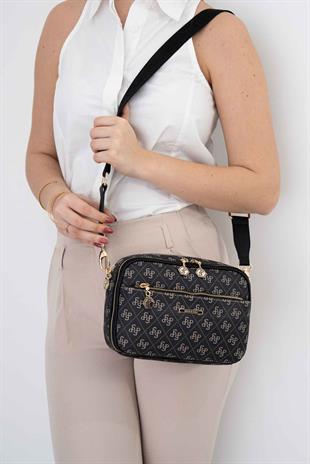 Silver & Polo Füme - Siyah SP1162 Kadın Çapraz Çanta