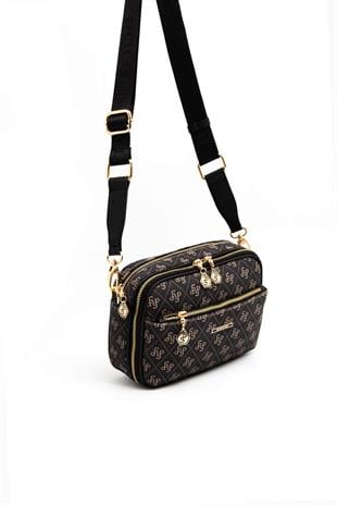 Silver & Polo Füme - Siyah SP1162 Kadın Çapraz Çanta