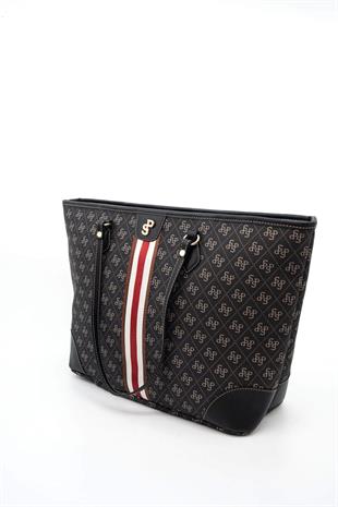 Silver & Polo Füme - Siyah SP1169 Kadın Omuz Shopper Çanta