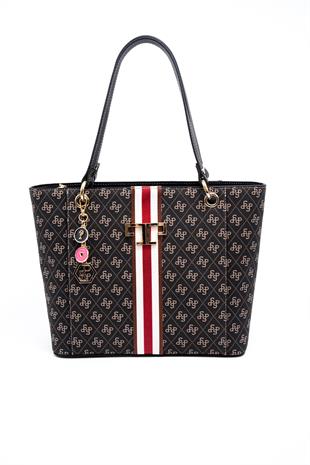 Silver & Polo Füme - Siyah SP1176 Kadın Omuz Çantası