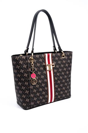 Silver & Polo Füme - Siyah SP1176 Kadın Omuz Çantası