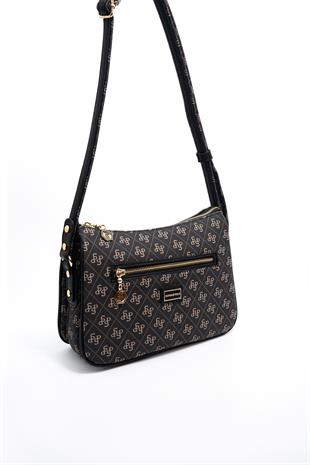 Silver & Polo Füme - Siyah SP818 Kadın Çapraz Çanta