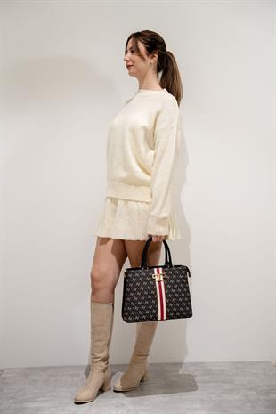 Silver & Polo Füme - Siyah SP924 Kadın El Çantası