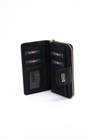 Silver & Polo Füme - Siyah SP928 Kadın Cüzdan & Kartlık