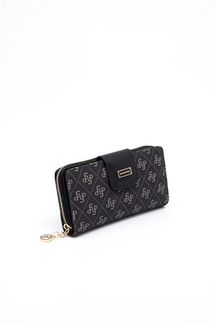 Silver & Polo Füme - Siyah SP928 Kadın Cüzdan & Kartlık