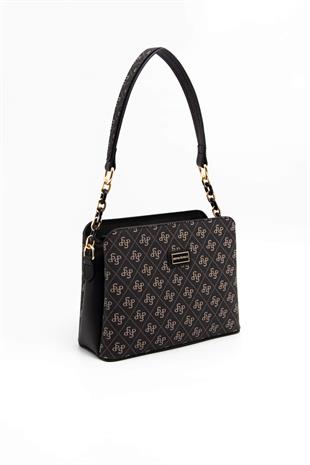 Silver & Polo Füme - Siyah SP937 Kadın Omuz Çantası