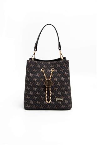 Silver & Polo Füme - Siyah SP967 Kadın Çapraz Çanta