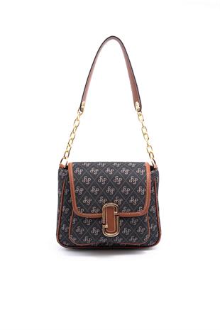 Silver & Polo Füme - Taba SP1147 Kadın Omuz Çantası