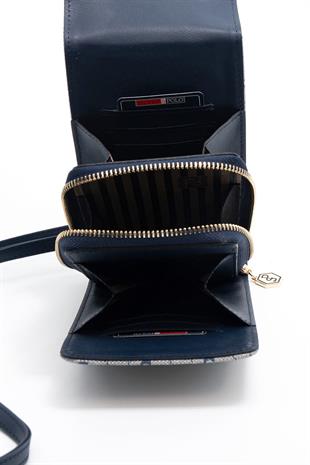 Silver & Polo Gri - Laci SP1145 Kadın Askılı Askılı Cüzdanlı Telefon Çantası