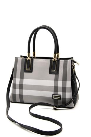 Silver & Polo Gri - Siyah SP1000 Kadın El Çantası