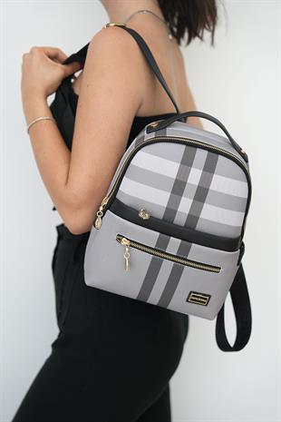 Silver & Polo Gri - Siyah SP1061 Kadın Sırt Çantası