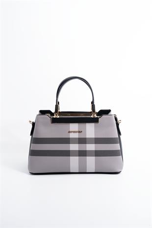 Silver & Polo Gri - Siyah SP913 Kadın El Çantası