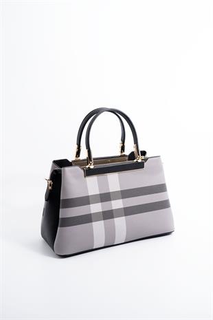 Silver & Polo Gri - Siyah SP913 Kadın El Çantası