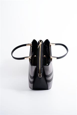 Silver & Polo Gri - Siyah SP913 Kadın El Çantası