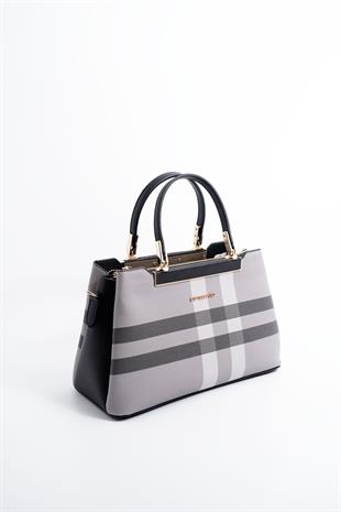 Silver & Polo Gri - Siyah SP913 Kadın El Çantası