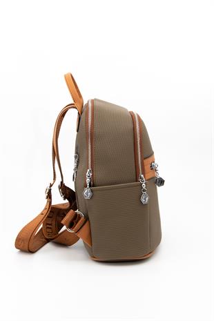 Silver & Polo Haki - A.Taba SP1161 Kadın Sırt Çantası