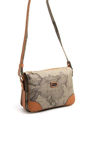 Silver & Polo Haki - A.Taba SP784 Kadın Çapraz Çanta