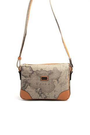 Silver & Polo Haki - A.Taba SP784 Kadın Çapraz Çanta