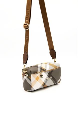 Silver & Polo Haki - Taba SP1142 Kadın Çapraz Çanta