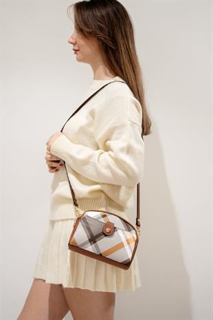 Silver & Polo Haki - Taba SP1144 Kadın Çapraz Çanta