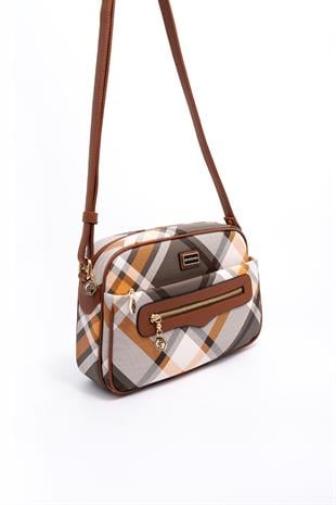 Silver & Polo Haki - Taba SP491 Kadın Çapraz Çanta