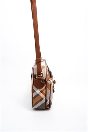 Silver & Polo Haki - Taba SP491 Kadın Çapraz Çanta