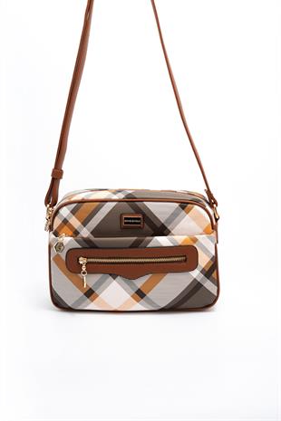 Silver & Polo Haki - Taba SP491 Kadın Çapraz Çanta
