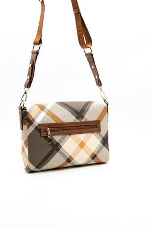 Silver & Polo Haki - Taba SP963 Kadın Çapraz Çanta