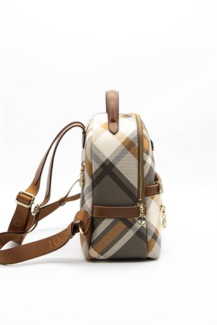 Silver & Polo Haki - Taba SP1061 Kadın Sırt Çantası