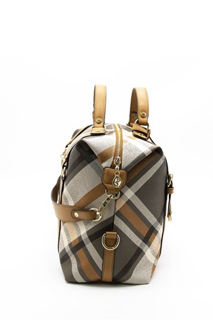 Silver & Polo Haki - Camel SP1064 Kadın Seyahat Çantası