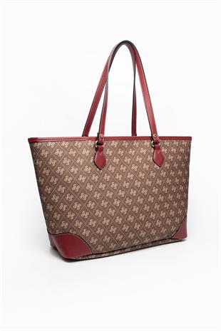 Silver & Polo Kahve - Bordo SP1169 Kadın Omuz Çantası