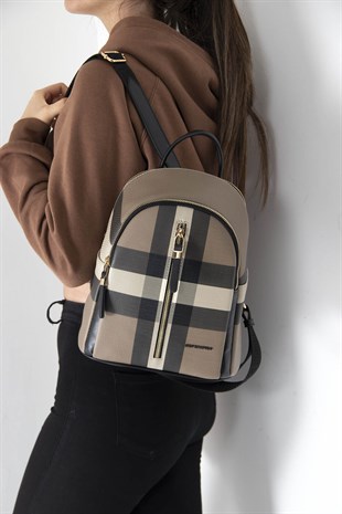 Silver & Polo Kahve - Siyah SP901 Kadın Sırt Çantası