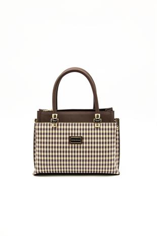 Silver & Polo Kahve Sarı - Kahve SP826 Kadın El Çantası