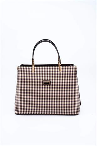 Silver & Polo Kahve Sarı - Kahve SP924 Kadın El Çantası