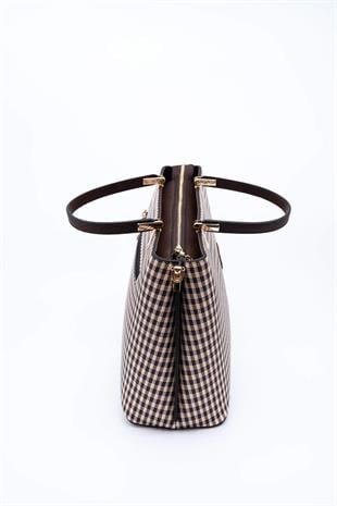 Silver & Polo Kahve Sarı - Kahve SP924 Kadın El Çantası