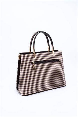 Silver & Polo Kahve Sarı - Kahve SP924 Kadın El Çantası