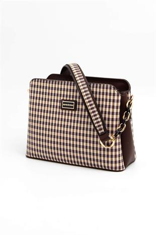 Silver & Polo Kahve Sarı - Kahve SP937 Kadın Omuz Çantası