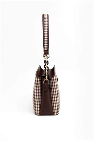 Silver & Polo Kahve Sarı - Kahve SP937 Kadın Omuz Çantası