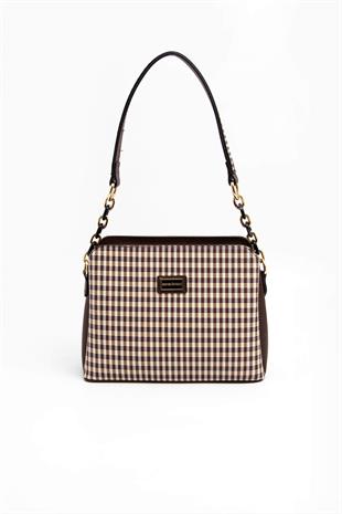 Silver & Polo Kahve Sarı - Kahve SP937 Kadın Omuz Çantası