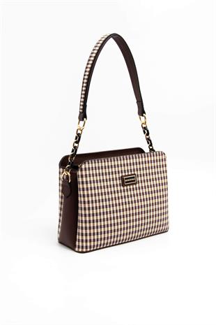 Silver & Polo Kahve Sarı - Kahve SP937 Kadın Omuz Çantası