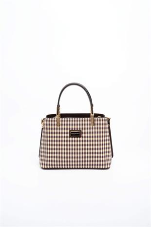 Silver & Polo Kahve Sarı - Kahve SP987 Kadın El Çantası