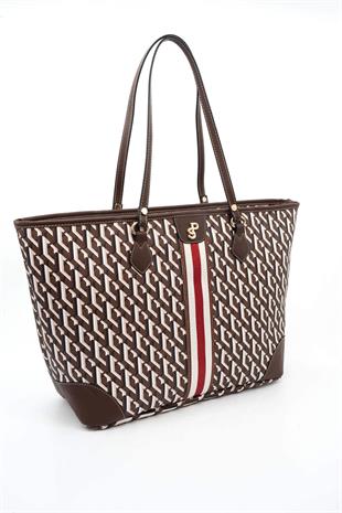 Silver & Polo Kahve  SP1169 Kadın Omuz Shopper Çanta